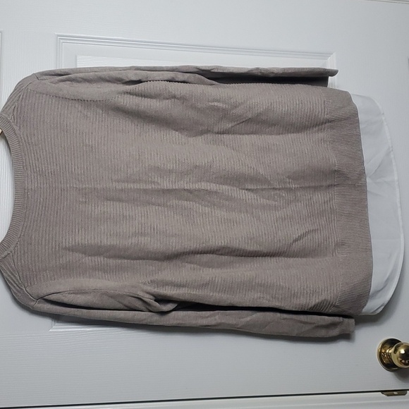 Hilary Radley Tan Sweater Faux Shirt Size XXL - Picture 7 of 10